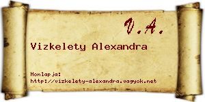 Vizkelety Alexandra névjegykártya