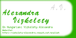 alexandra vizkelety business card